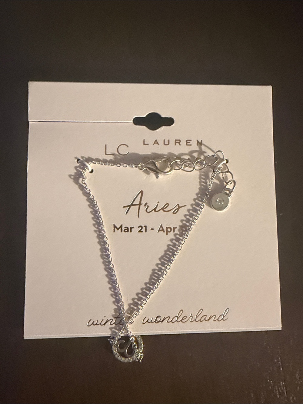 Kohl's LC Lauren Conrad Silver Aries Zodiac Bracelet